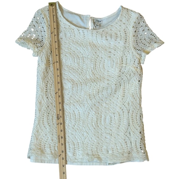 J. Crew Cream Blouse Elegant Top size 4 🤍 - Picture 7 of 9